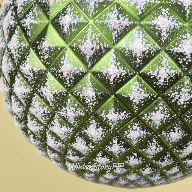 Елочный шар Lysandrea 15 см зеленый, пластик Winter Deco