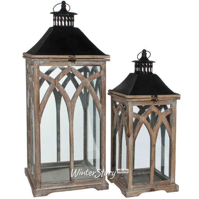 Деревянный подсвечник фонарь Империо 72 см Edelman