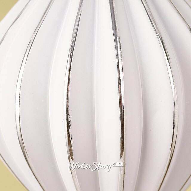 Елочные игрушки Glacerae 12 см серебряный, 4 шт, пластик Winter Deco