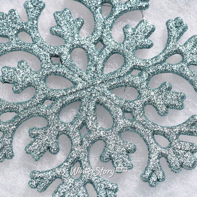 Елочная игрушка Снежинка Flanessa 11 см голубая, 6 шт Winter Deco