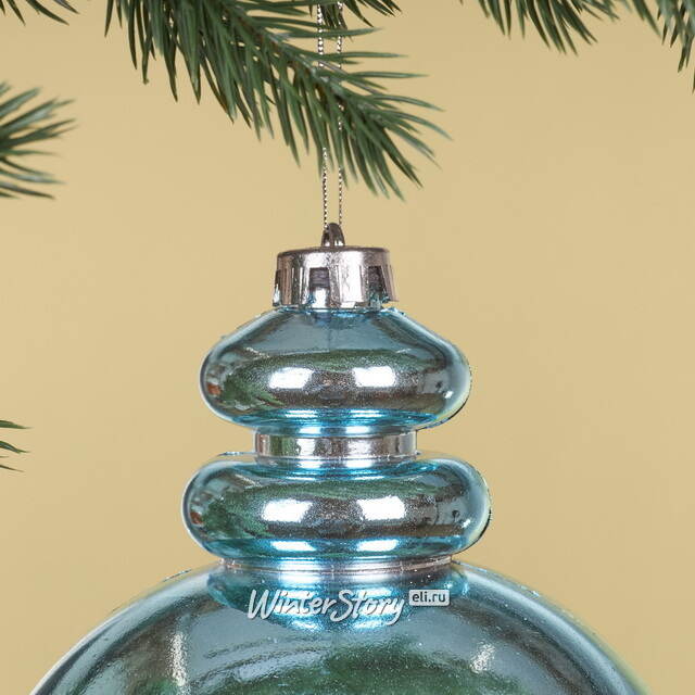 Елочная игрушка Сосулька Allegro 30 см голубая, пластик Winter Deco