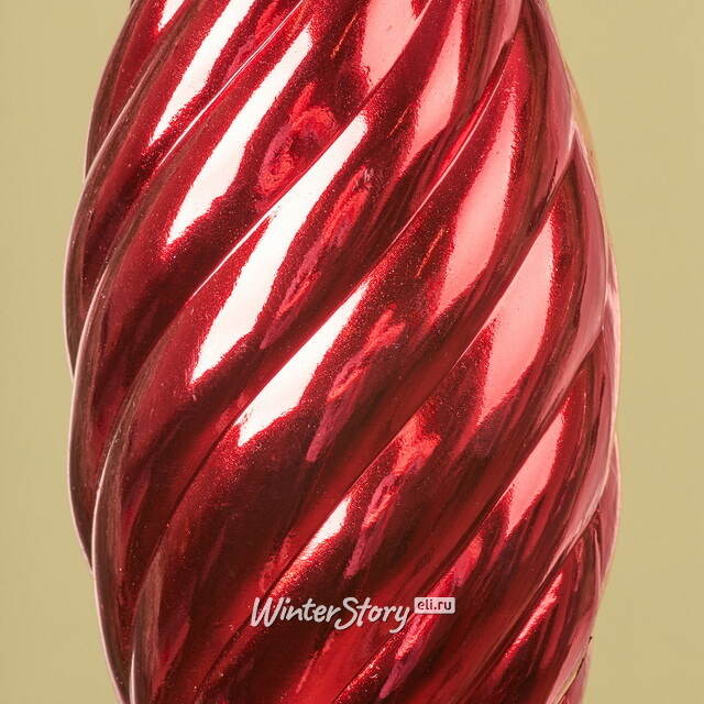 Елочная игрушка Сосулька Twiscel 30 см красная, пластик Winter Deco