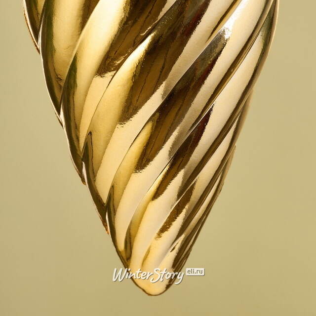 Елочная игрушка Сосулька Twiscel 30 см золотая, пластик Winter Deco