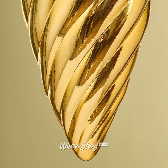 Елочная игрушка Сосулька Twiscel 40 см золотая, пластик Winter Deco