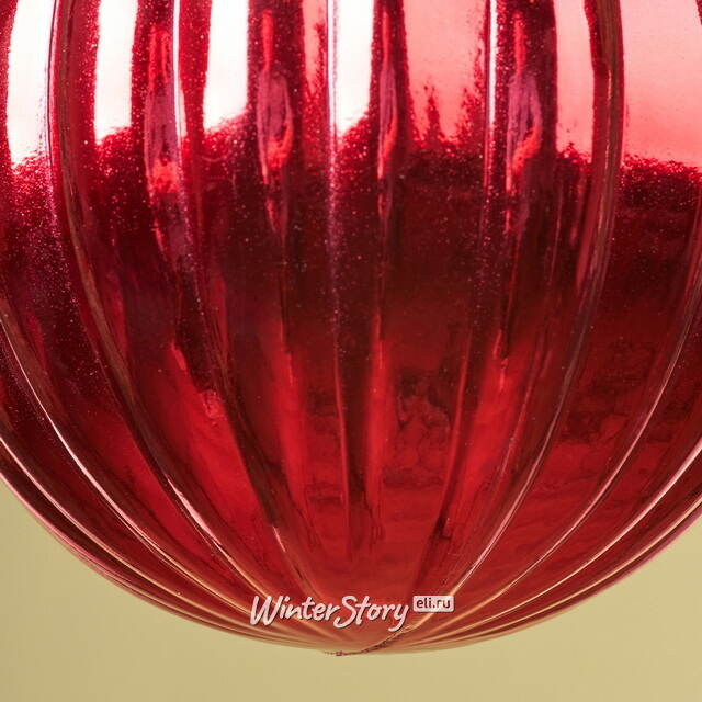 Елочный шар Volistra 15 см красный, пластик Winter Deco