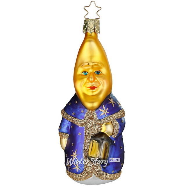 Стеклянная елочная игрушка Father Moon 12 см Inge Glas