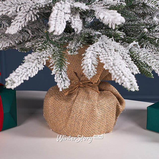 Елка настольная 60 см Вальделиз, заснеженная 60 см, 50 LED ламп, контроллер, на батарейках, ЛИТАЯ 100% Winter Deco