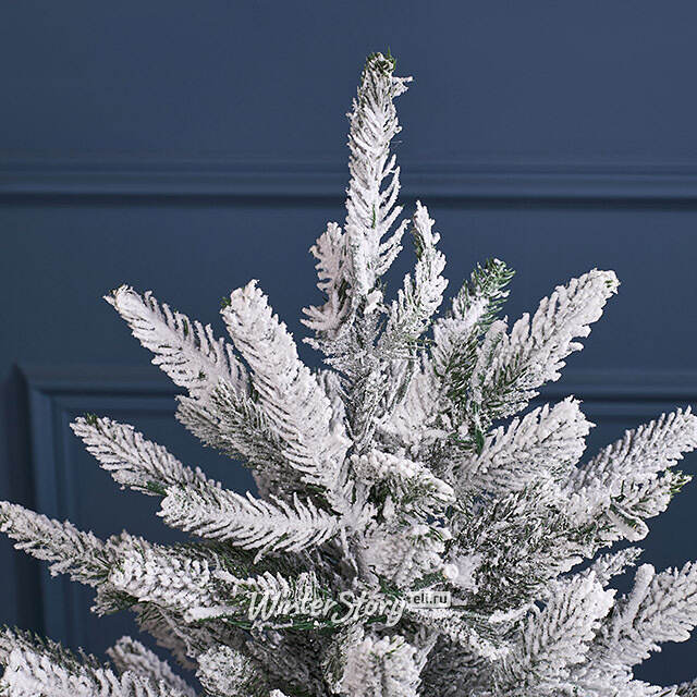 Елка настольная 60 см Вальделиз, заснеженная 60 см, 50 LED ламп, контроллер, на батарейках, ЛИТАЯ 100% Winter Deco