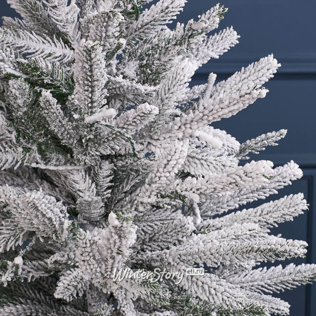 Елка настольная 60 см Вальделиз, заснеженная 60 см, 50 LED ламп, контроллер, на батарейках, ЛИТАЯ 100% Winter Deco