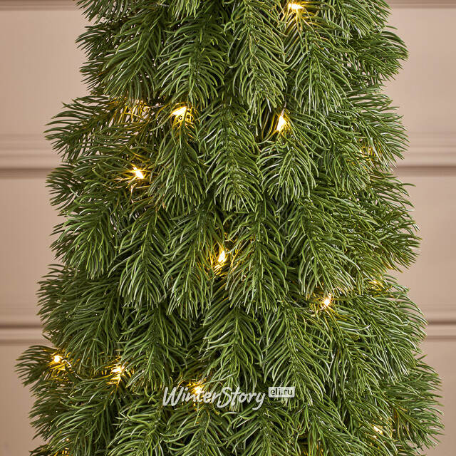 Елка настольная с гирляндой 70 см Дриада,40 теплых белых LED ламп, контроллер, на батарейках, ЛИТАЯ 100% Winter Deco