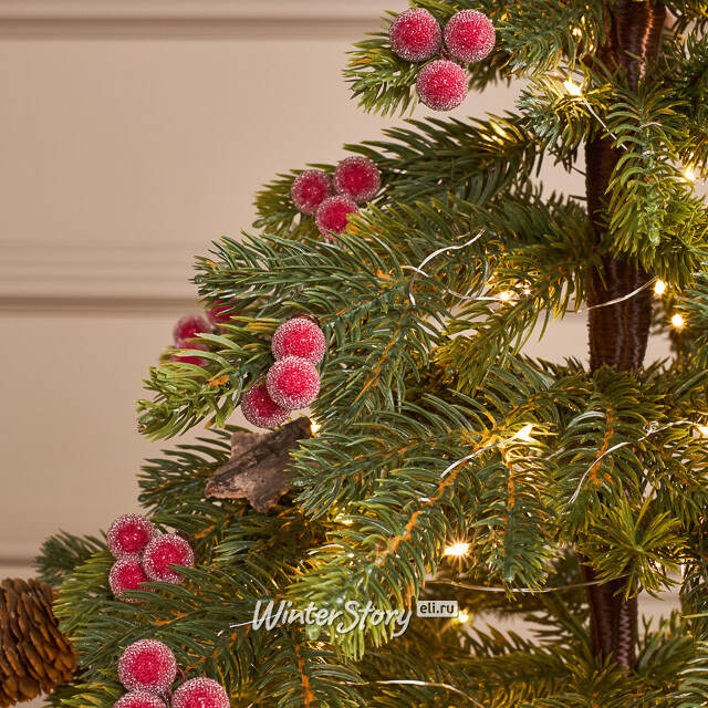 Елка настольная с лампочками 70 см Форест Бьюти, 100 теплых белых LED ламп, контроллер, ЛИТАЯ 100% Winter Deco