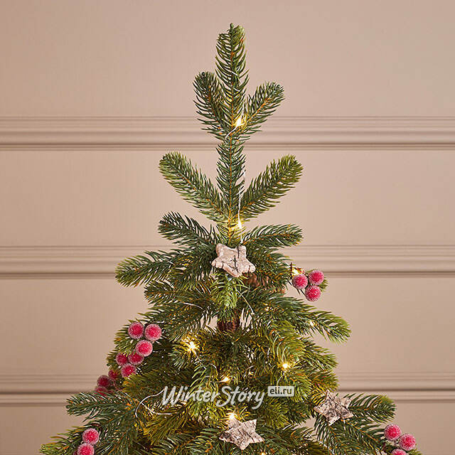 Елка настольная с лампочками 70 см Форест Бьюти, 100 теплых белых LED ламп, контроллер, ЛИТАЯ 100% Winter Deco