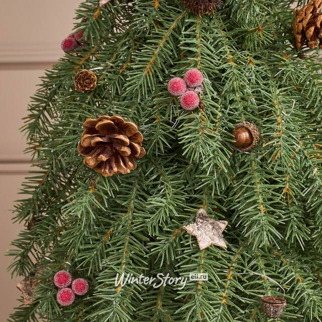 Елка настольная с гирляндой Грэйс 55 см, 80 теплых белых LED ламп, контроллер, на батарейках, ЛИТАЯ 100% Winter Deco