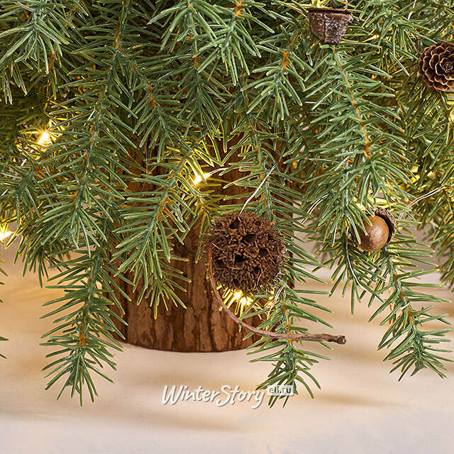 Елка настольная с гирляндой Грэйс 55 см, 80 теплых белых LED ламп, контроллер, на батарейках, ЛИТАЯ 100% Winter Deco