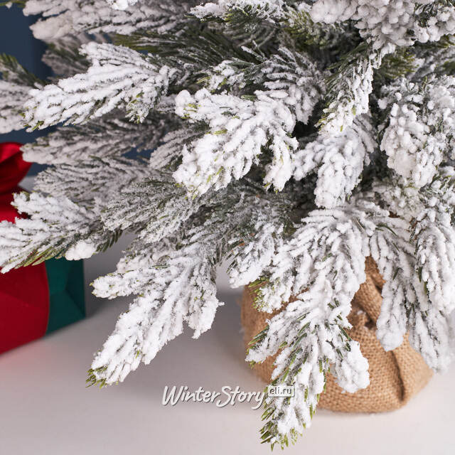 Елка настольная 45 см Вербье, заснеженная, ЛИТАЯ 100% Winter Deco