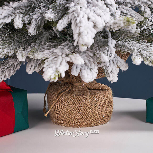 Елка настольная с гирляндой 60 см Вербье, заснеженная, 50 LED ламп, контроллер, ЛИТАЯ 100% Winter Deco