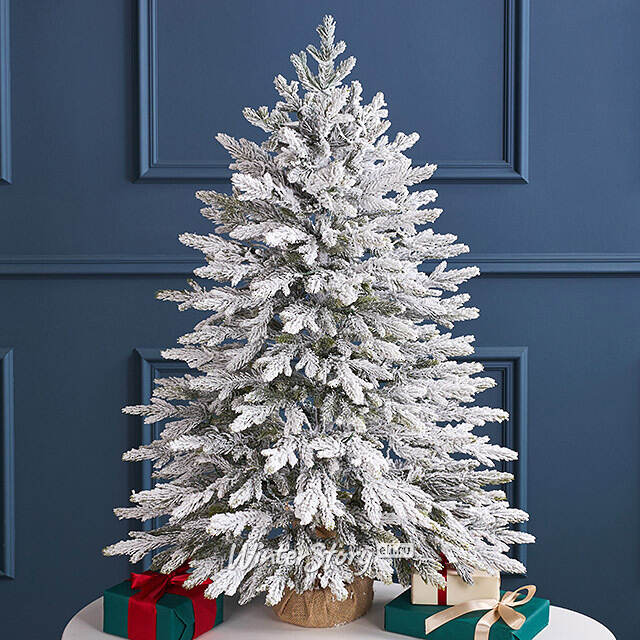 Искусственная елка с гирляндой 90 см Вербье, заснеженная, 70 теплых белых LED ламп, контроллер, ЛИТАЯ 100% Winter Deco