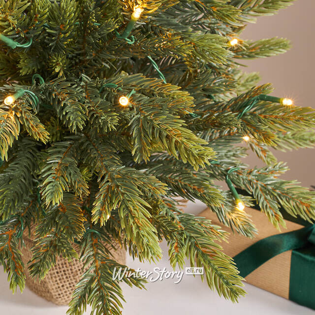 Елка настольная с гирляндой 45 см Вербье, 30 теплых белых LED ламп, контроллер, на батарейках, ЛИТАЯ 100% Winter Deco