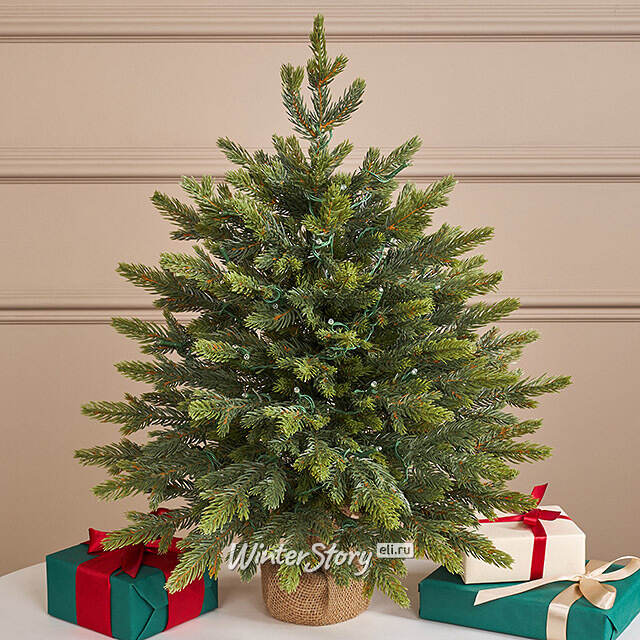 Елка настольная с гирляндой 60 см Вербье, 50 теплых белых LED ламп, контроллер, ЛИТАЯ 100% Winter Deco