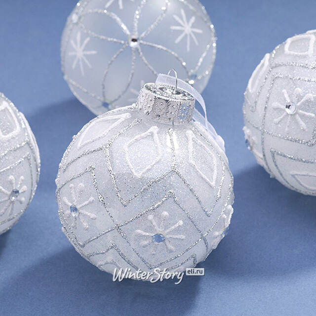 Елочные ПЭТ шары Eterna: Tale of the Northwind 8 см, 6 шт Winter Deco