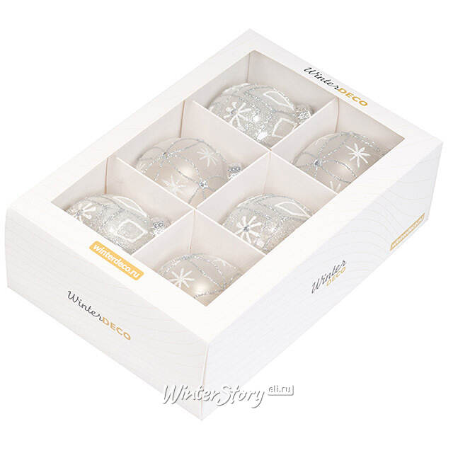 Елочные ПЭТ шары Eterna: Tale of the Northwind 8 см, 6 шт Winter Deco