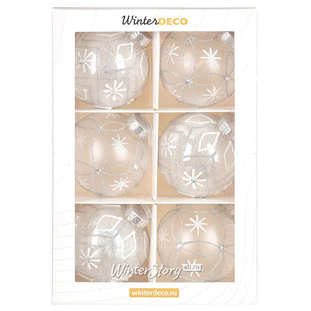 Елочные ПЭТ шары Eterna: Tale of the Northwind 8 см, 6 шт Winter Deco