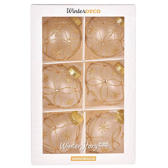 Елочные ПЭТ шары Eterna: Dance of Miralune 8 см, 6 шт Winter Deco