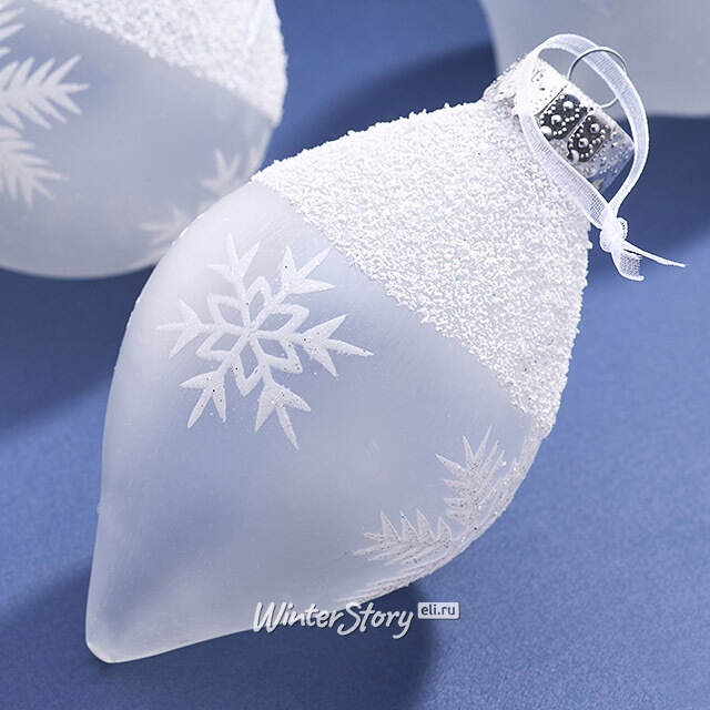 Елочные ПЭТ шары Eterna: Dance of Snow Charms 8 см, 6 шт Winter Deco