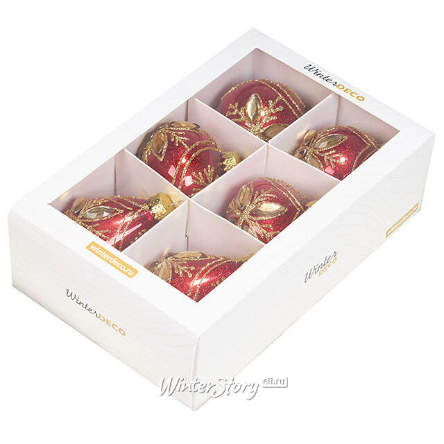 Елочные ПЭТ шары Eterna: Winterglen Tales 8 см, 6 шт Winter Deco