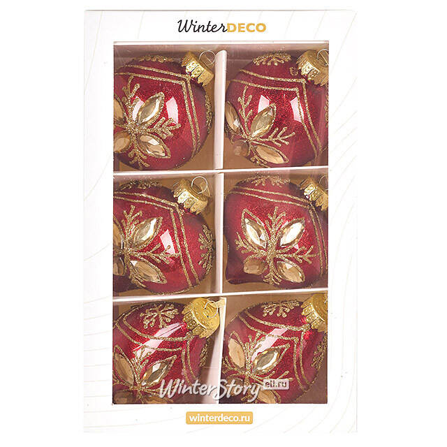 Елочные ПЭТ шары Eterna: Winterglen Tales 8 см, 6 шт Winter Deco