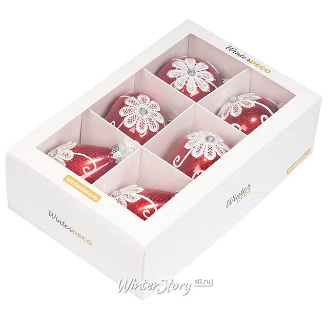 Елочные ПЭТ шары Eterna: Seraphinas Wish 8 см, 6 шт Winter Deco