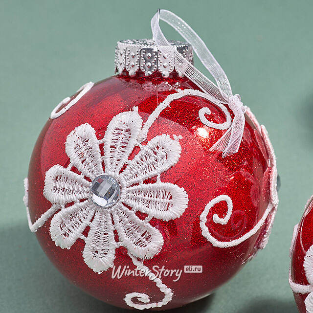 Елочные ПЭТ шары Eterna: Seraphinas Wish 8 см, 6 шт Winter Deco