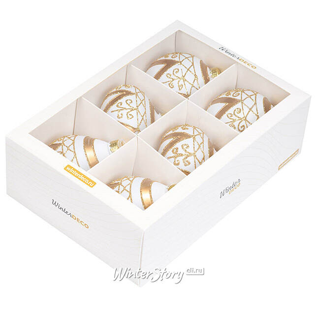 Елочные ПЭТ шары Eterna: Crown of Aetheria 10 см, 6 шт Winter Deco