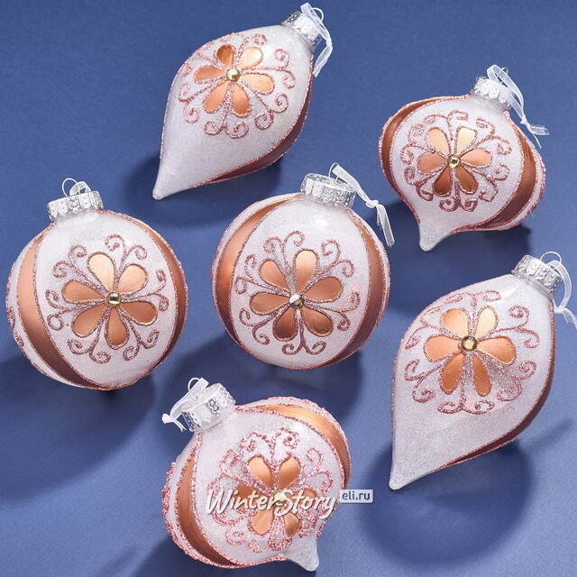 Елочные ПЭТ шары Eterna: Everfrost Garden 10 см, 6 шт Winter Deco