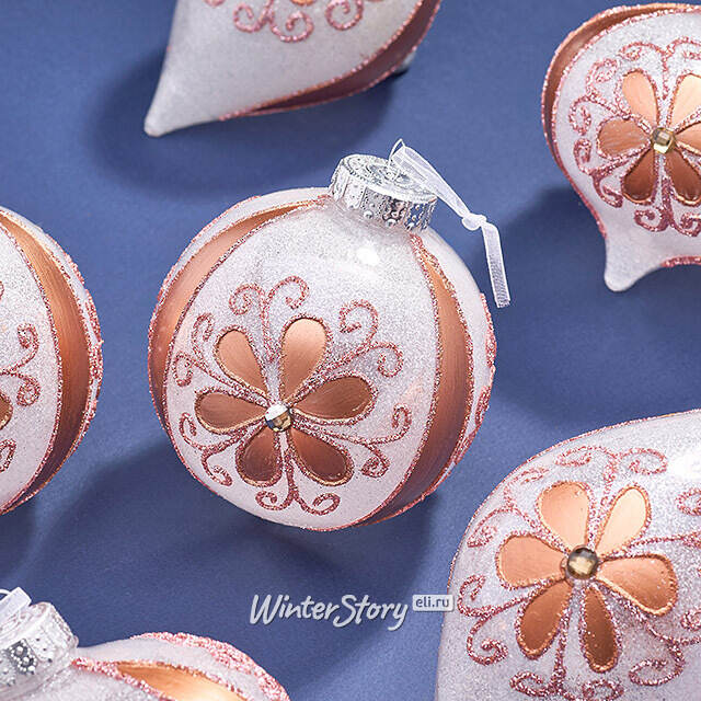 Елочные ПЭТ шары Eterna: Everfrost Garden 10 см, 6 шт Winter Deco