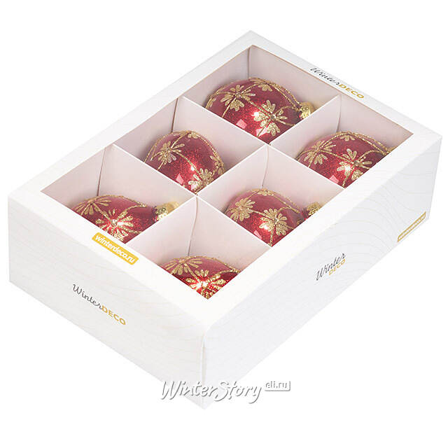 Елочные ПЭТ шары Eterna: Heart of Nivalis 10 см, 6 шт Winter Deco