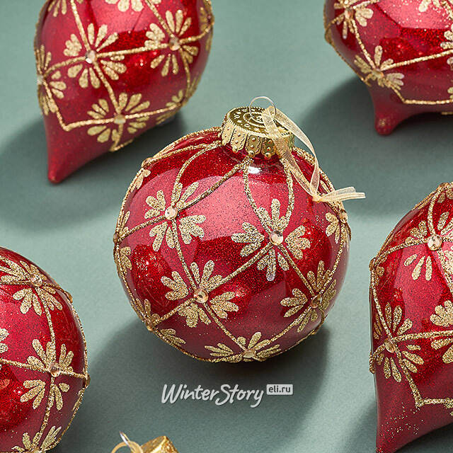 Елочные ПЭТ шары Eterna: Heart of Nivalis 10 см, 6 шт Winter Deco