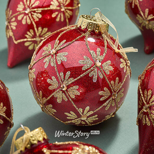 Елочные ПЭТ шары Eterna: Heart of Nivalis 10 см, 6 шт Winter Deco