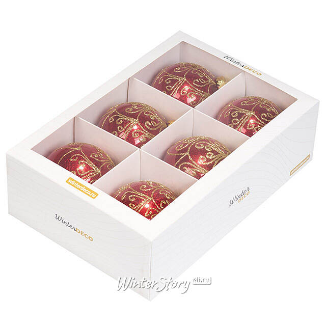 Елочные ПЭТ шары Eterna: Veil of Starlace 10 см, 6 шт Winter Deco