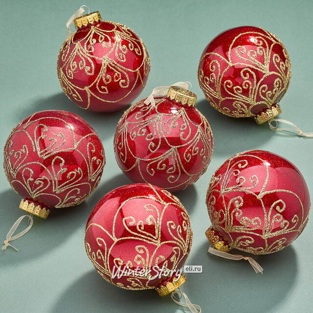 Елочные ПЭТ шары Eterna: Veil of Starlace 10 см, 6 шт Winter Deco