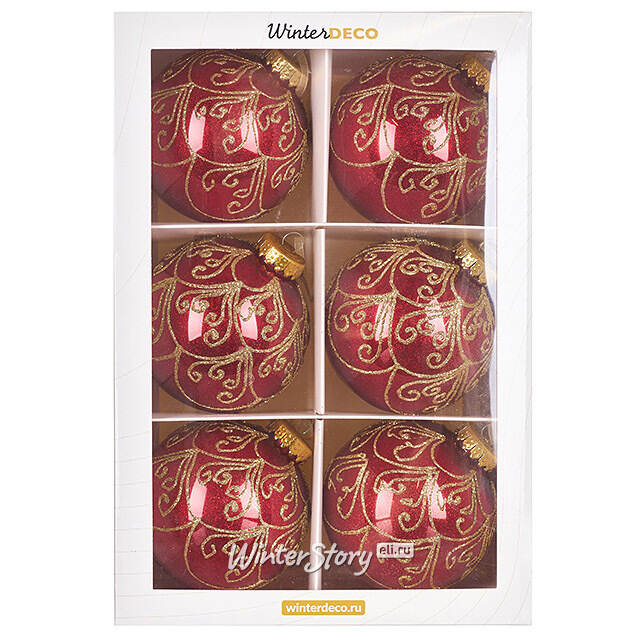 Елочные ПЭТ шары Eterna: Veil of Starlace 10 см, 6 шт Winter Deco