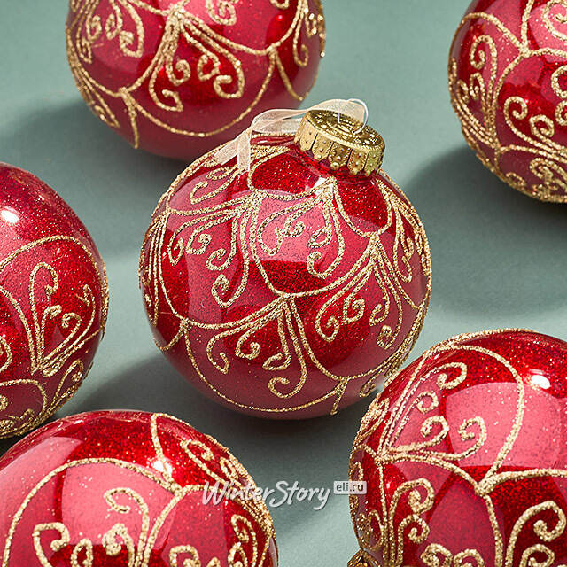 Елочные ПЭТ шары Eterna: Veil of Starlace 10 см, 6 шт Winter Deco