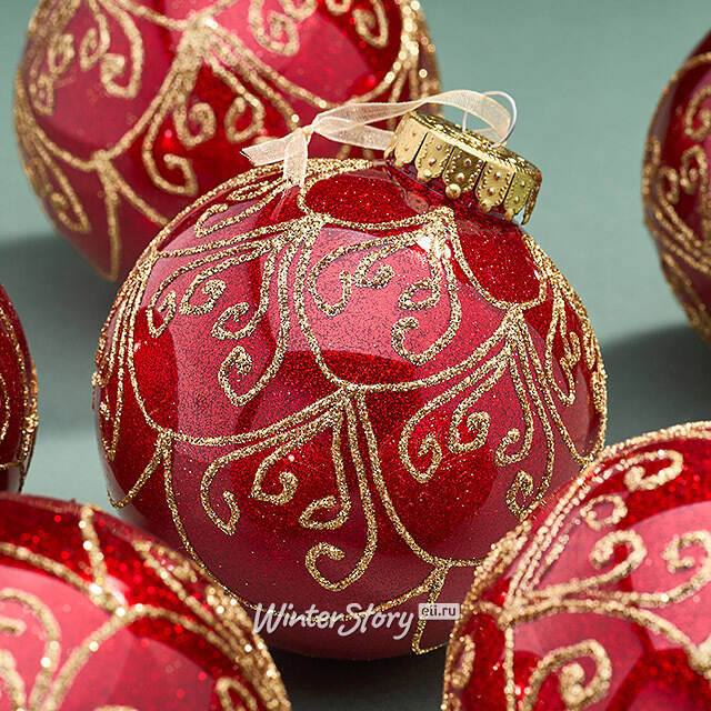 Елочные ПЭТ шары Eterna: Veil of Starlace 10 см, 6 шт Winter Deco