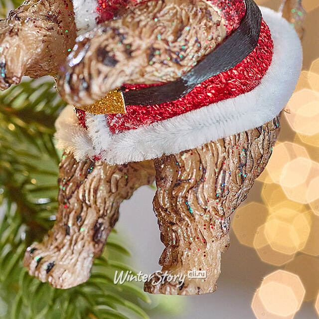 Елочная игрушка Кот Гаспар в жилетке 12 см в подарочной коробке, стекло Winter Deco