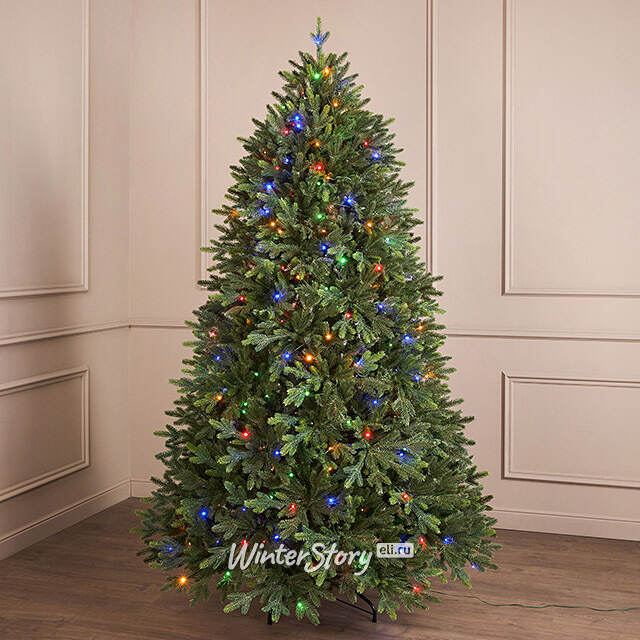Искусственная елка с лампочками Колората 3 м, 640 разноцветных/теплых белых LED ламп, контроллер, ЛИТАЯ 100% Winter Deco