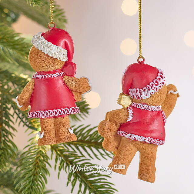 Набор елочных игрушек Пряничные Человечки - Мэтью и Лэсси 9 см, 2 шт  Winter Deco