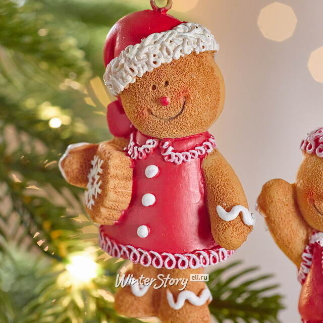 Набор елочных игрушек Пряничные Человечки - Мэтью и Лэсси 9 см, 2 шт  Winter Deco