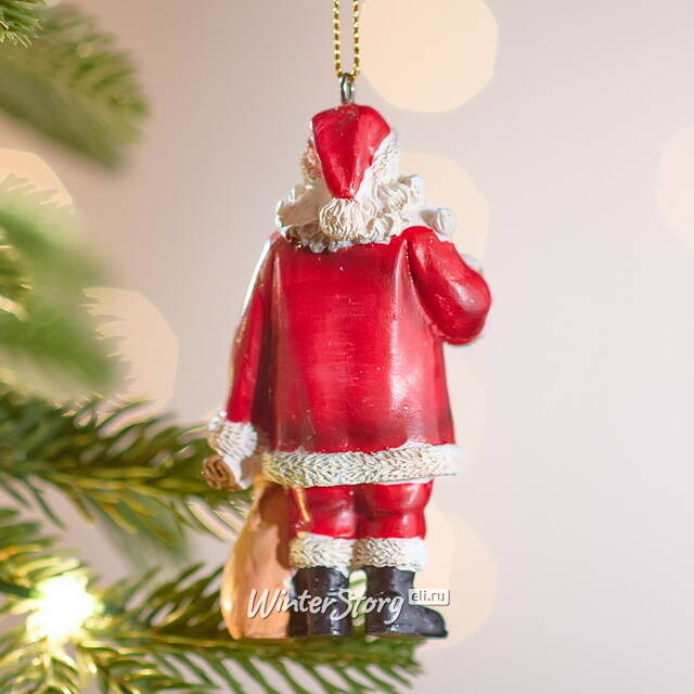 Елочная игрушка Санта Клаус с подарками - Brusasco 9 см Winter Deco