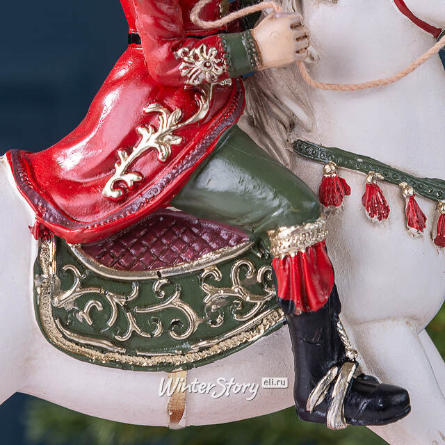 Декоративная фигурка Щелкунчик Гофмана на лошадке-качалке 25 см Winter Deco