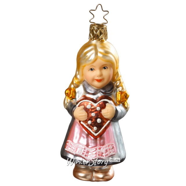 Стеклянная елочная игрушка Гретель 11 см, подвеска Inge Glas